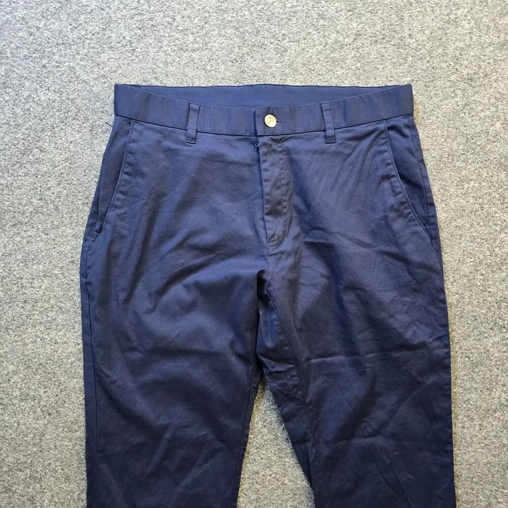 Fabletics Pants Mens Size 32x30 Blue Nylon Performance Commuter Classic Career